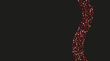 Sevgililer günü kartı glitter kalpler ile.