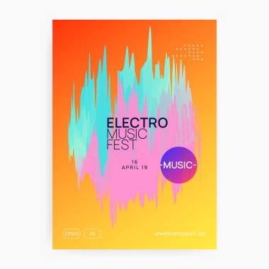 Yaz festivali ve müzik broşürü posteri..