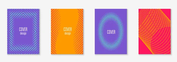 Strona tytułowa broszury korporacyjnej z minimalistycznym elementem geometrycznym. — Wektor stockowy