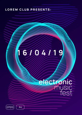 Neon Club broşürü. Elektro dans müziği. Trance parti DJ 'i. Elektronik