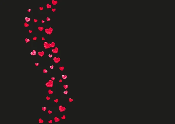 Тло рамки серця з золотими блискітками. День святого Валентина. Векторна конфетті. Мальована текстура рук . — стоковий вектор