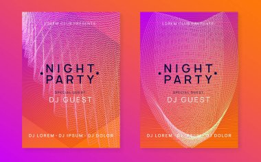 Neon Club broşürü. Elektro dans müziği. Trance parti DJ 'i. Elektronik