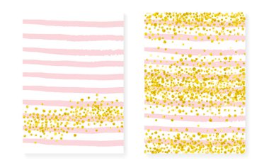 Gelin Duş kartı noktalar ve payetler. Davet düğün altın glitter konfeti ile ayarla.