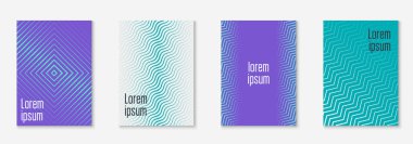 Çizgi geometrik ögesi olan bir şablon olarak tasarım dergisi kapağı.