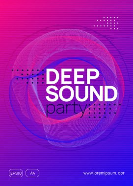 Neon Club broşürü. Elektro dans müziği. Trance parti DJ 'i. Elektronik