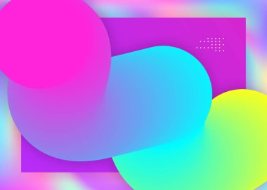 Dinamik elementleri ve şekilleri olan sıvı. İniş sayfası.