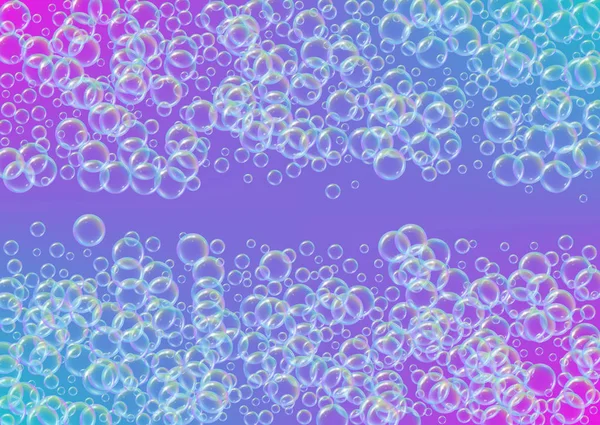 Fond de fête en mousse avec bulles de shampooing et de savon. — Image vectorielle