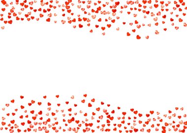 Pembe glitter ile kalp çerçeve arka plan. Sevgililer günü.