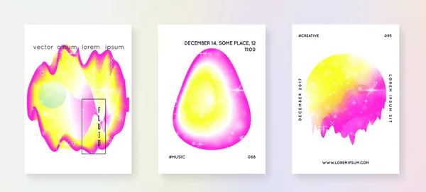 Ruimte poster met sterrenstelsel universum vormen en sterren. — Stockvector