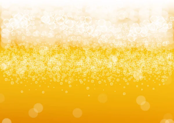 Lager beer. Background with craft splash. Oktoberfest foam. — Stock Vector