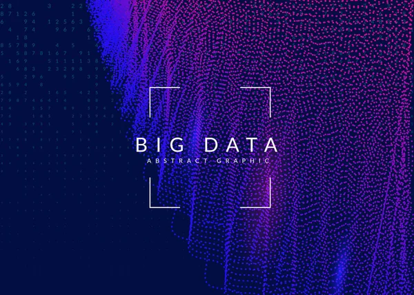 Fond Big Data. Technologie de visualisation, artificielle dans — Image vectorielle