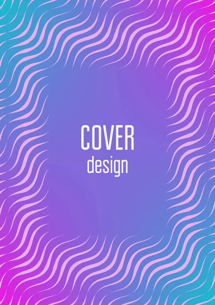 Modello di copertina minimalista impostato con gradienti — Vettoriale Stock