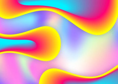 Dinamik elementler ve şekillerle sıvı arkaplan.