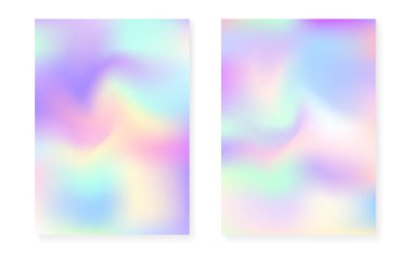 Holografik kapak, hologram gramlama arkaplanı ile ayarlandı.