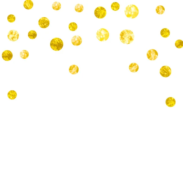 Gouden glitter confetti met stippen — Stockvector