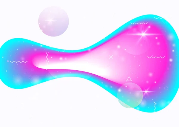 Flüssiger dynamischer Hintergrund mit lebendigen Regenbogengradienten. Dynamisches Hologramm. Holographischer Kosmos. — Stockvektor