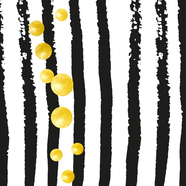 Confettis aux paillettes d'or à pois — Image vectorielle