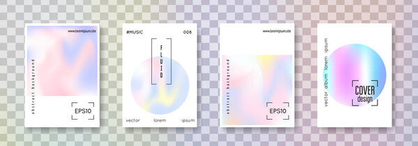 Holographic cover set. Abstract backgrounds.