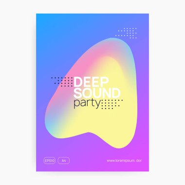 Yaz festivali ve müzik broşürü posteri..