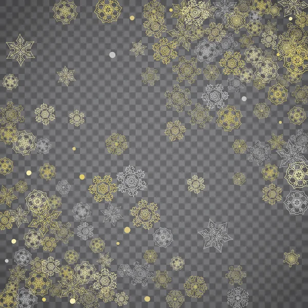 Noël et Nouvel An flocons de neige — Image vectorielle