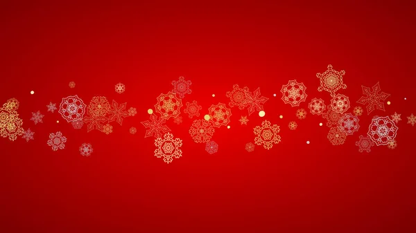 Noel ve Yeni Yıl kar taneleri — Stok Vektör