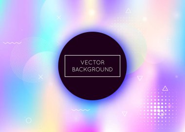 Sıvı şekilli Memphis gradyanı. Bauhaus elementleriyle dinamik holografik sıvı.