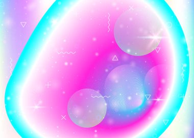 Canlı gökkuşağı gradyanı olan hologram arkaplanı. Dinamik sıvı. Sanal Kozmos.