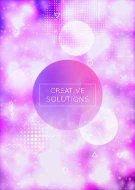 Sıvı dinamik arkaplanlı sıvı şekiller. Flüoresan mor arkaplanlı neon bauhaus.