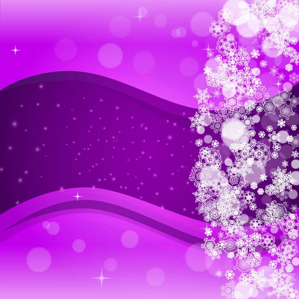 Navidad y Año Nuevo ultra violeta copos de nieve — Vector de stock