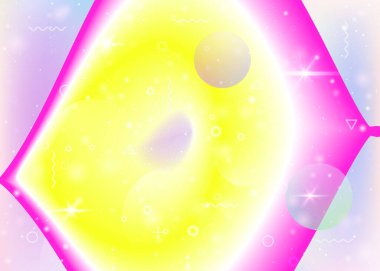 Canlı gökkuşağı gradyanı olan hologram arkaplanı. Dinamik sıvı. Sanal Kozmos.