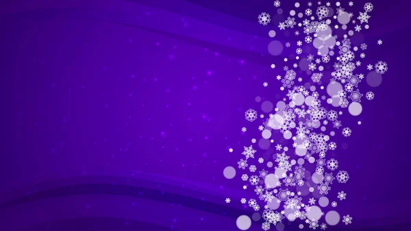 Navidad y Año Nuevo ultra violeta copos de nieve — Archivo Imágenes Vectoriales