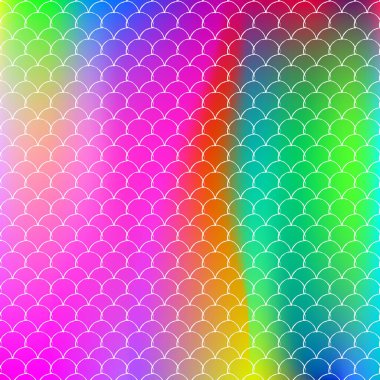 Gradyan denizkızı ile holografik ölçek arkaplanı.