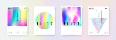 Holographic cover set. Abstract backgrounds. clipart