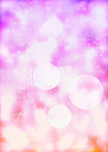 Neon background with liquid purple shapes. Luminous fluid. Fluorescent cover with bauhaus gradient. — Stock Vector