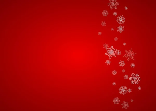 Noël et Nouvel An flocons de neige — Image vectorielle