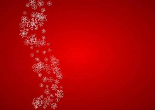 Flocos de neve de Natal e Ano Novo — Vetor de Stock