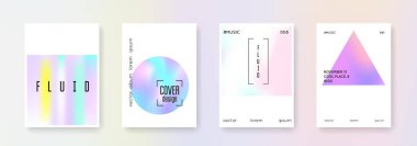 Holografik kapak seti. Soyut arkaplanlar.