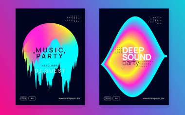 Yaz müziği için afiş ve broşür.