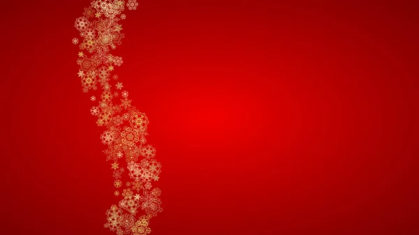 Karácsony és újév hópelyhek — Stock Vector