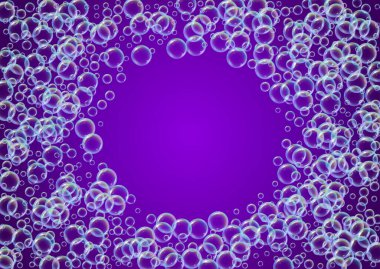 Sabun köpükleri ve köpüklerle yüzme havuzu arka planı.