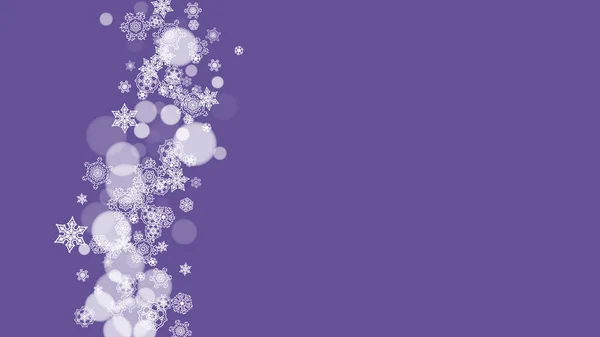 Jul och nyår ultravioletta snöflingor — Stock vektor