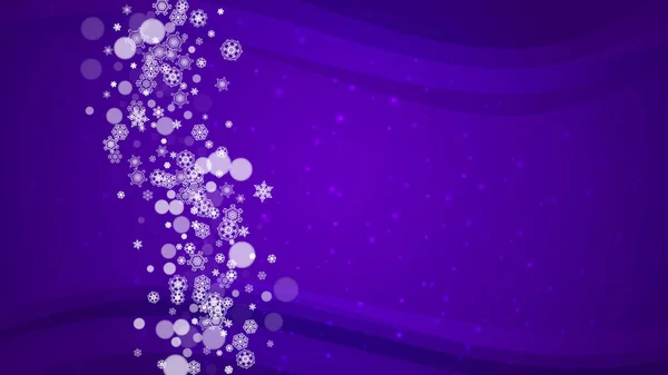 Vánoce a Nový rok ultra fialové sněhové vločky — Stockový vektor