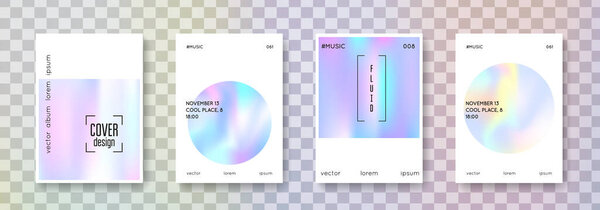 Holographic cover set. Abstract backgrounds.