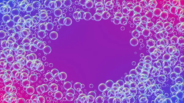 Fond de piscine avec bulles de savon et mousse. — Image vectorielle