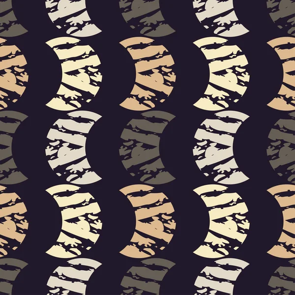 Безшовний Абстрактний Геометричний Візерунок Текстура Півмісяця Робота Пензлем Ручне Вилуплення — стоковий вектор