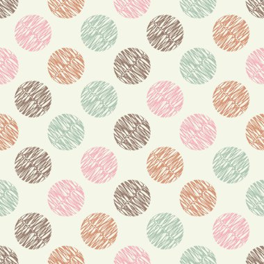 Polka dot seamless modeli. Kuluçkalık ver. Çalışmaları. Geometrik arka plan. Doku karalamak. extile uyum. 