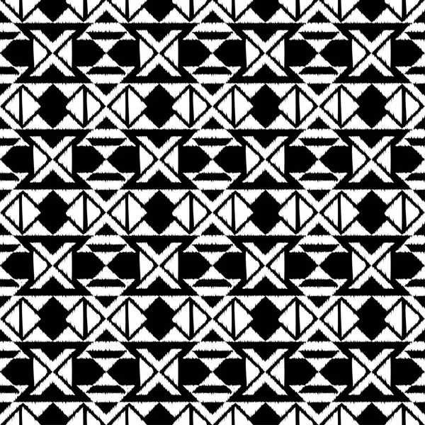Ethnische Boho Nahtlose Muster Hand Schraffur Traditionelles Ornament Geometrischer Hintergrund — Stockvektor