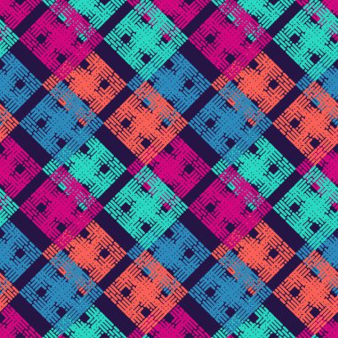 Dikişsiz soyut geometrik desen. Rhombus doku. Çalışmaları. Kuluçkalık ver. Doku karalamak. Tekstil rapport.