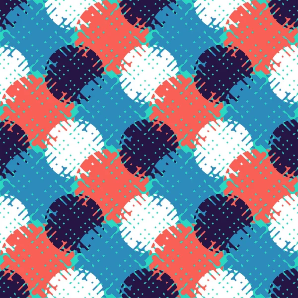 Polka Dot Seamless Pattern Текстура Полос Точек Геометрический Фон Скриббл — стоковый вектор