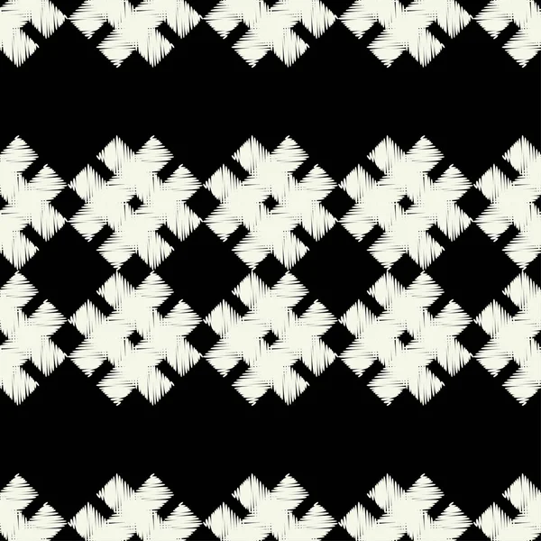 Nahtloser Vektorhintergrund Mit Doodle Schneeflocken Pinselei Hand Schraffur Wintermuster Textilbeziehung — Stockvektor